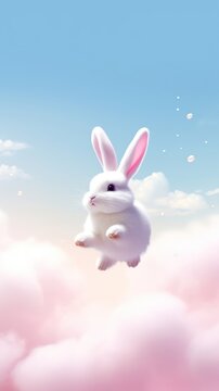 Rabbit jumping animal rat mammal.