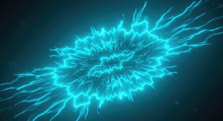 Fototapeta premium Overwhelming saturation of pure electric cyan color filling the frame, creating an intense, glowing abstract energy field, gradient, smooth, overwhelming