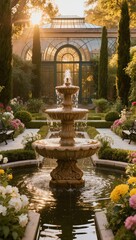 Obraz premium fountain in the park