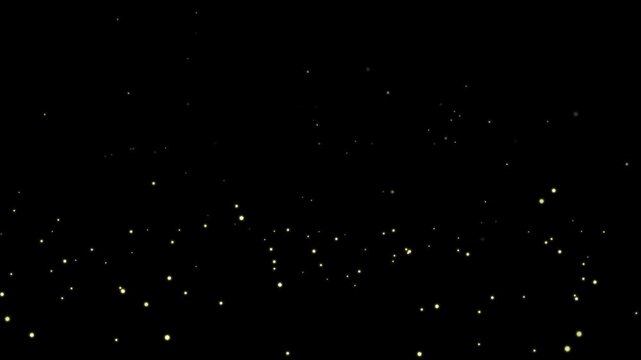 A 3d rotating space and golden bouncy balls gathering