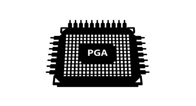PGA Microchip Electronic Component.