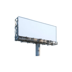 Obraz premium Blank outdoor billboard mockup isolated on white background