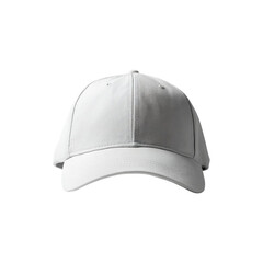Fototapeta premium Blank white baseball cap mockup isolated on white background