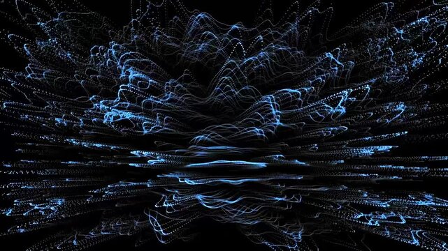 Blue hallucinate digital background 3d waves