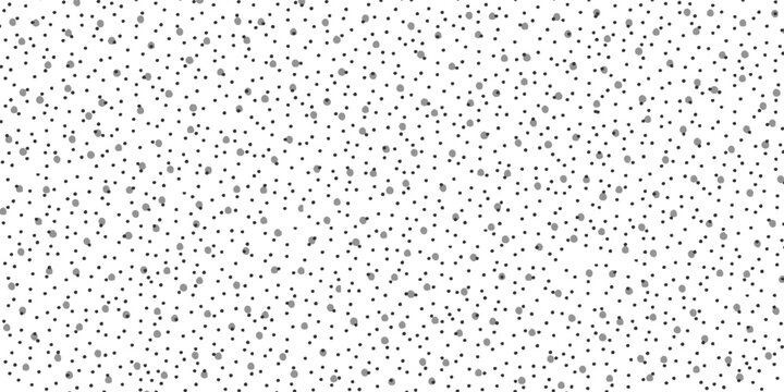 Seamless polka dot pattern. Vector pattern with black circles on white background.