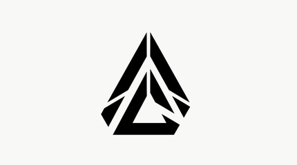 Fototapeta premium Abstract Geometric Logo Design in Black and White