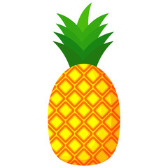 Obraz premium Fresh pineapple fruit illustration, summer pineapple fruit theme. Summer design for holiday promotion and printed on clothing. 