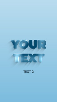 3D Outline Vertical Animated Text Title with Shiny Glossy Fill