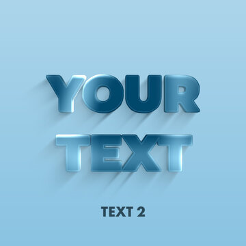3D Outline Square Animated Text Title with Shiny Glossy Fill