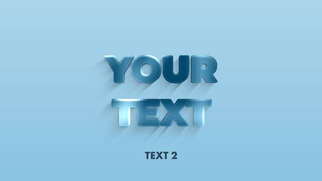 3D Outline Animated Text Title with Shiny Glossy Fill