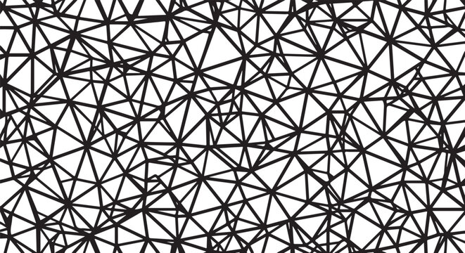 Geometric pattern, black and white, triangle background, abstract design, vector texture