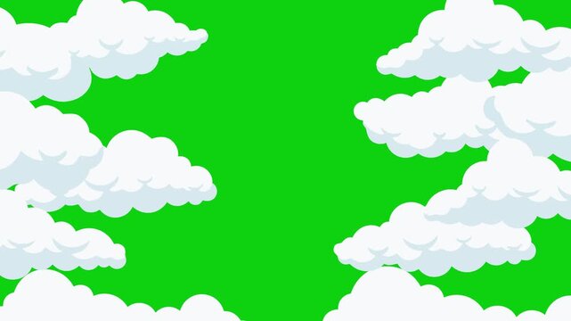 Abstract Clouds Green Screen Animation Background Loop