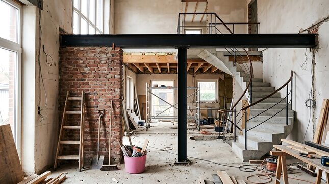 Abandoned Industrial Loft Under Construction