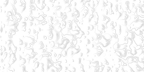 Fototapeta premium Abstract topographic map contours on white background grey lines pattern