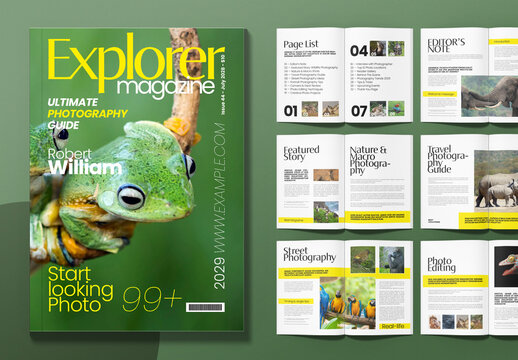 Nature Photography Magazine Design Template