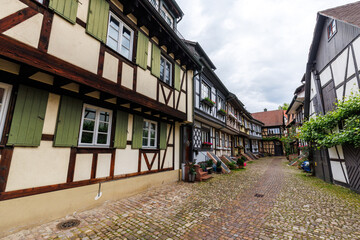 Fototapeta premium Gegenbach innercity oldtown cloudy day germany