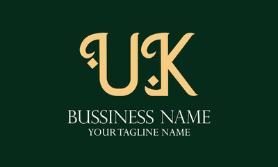 Fototapeta premium UK U uk initial logo | initial based abstract modern minimal creative logo, vector template image. luxury logotype logo, real estate homie logo. typography logo. initials logo