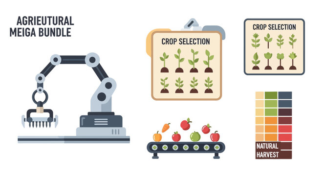 Agricultural robotic arm picking fruits.