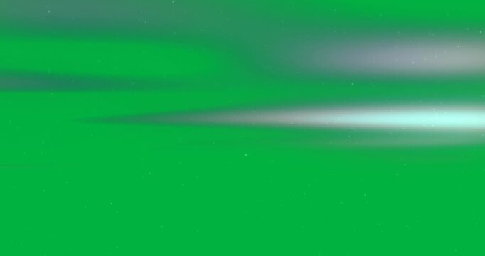 Animation of winter scenery with aurora borealis on black background
