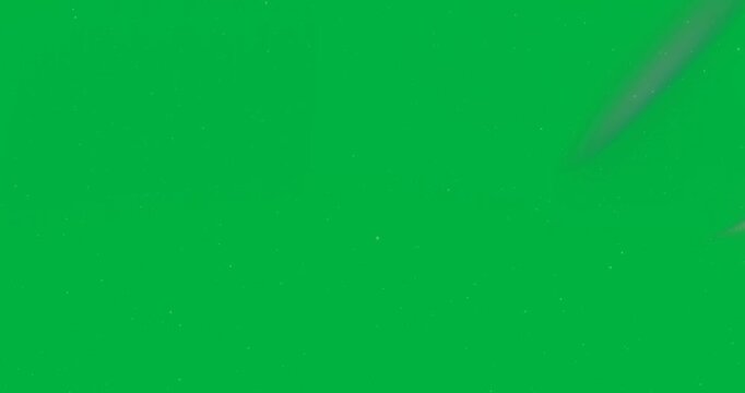 Animation of winter scenery with aurora borealis on black background