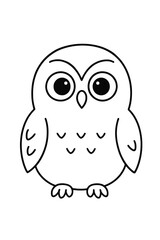 Fototapeta premium A funny owl in this happy vector illustration of a fun comic character art design