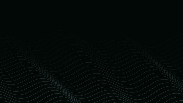 Abstract Dark Wave Background with Seamless Looping Thin Lines