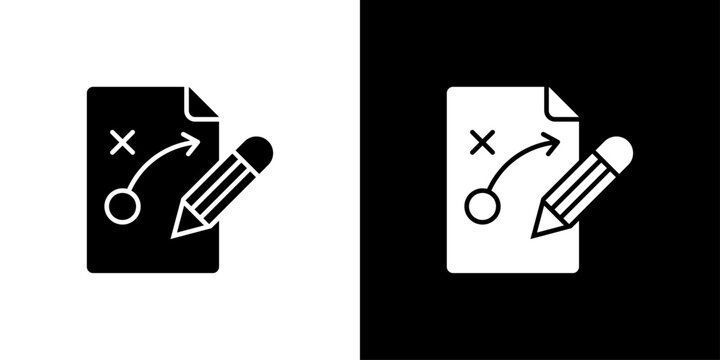 Plan Icon Sheet Black And White