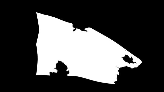 PALESTINE Torn Flag Waving, Burned Distressed PALESTINE Flag Animation Video with Alpha Mask