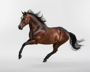 Fototapeta premium Horse isolated minimal background perfect for animal branding sports visuals and nature concepts 