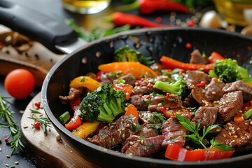 Fototapeta premium beef stew with vegetables