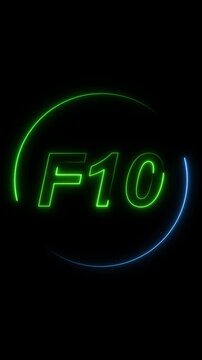 Bright green neon letter symbol with blue and green arc animation. Bright green neon letter futuristic technology concept. Bright green neon letter glowing digital logo style visual.