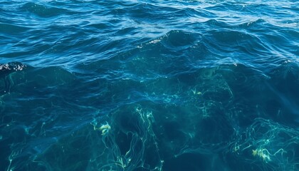 Fototapeta premium Calm Water Surface Texture – Clear Blue Background with Gentle Ripples High Resolution