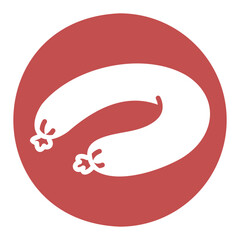 Ring Bologna Sausage Glyph Vector Icon © nasik