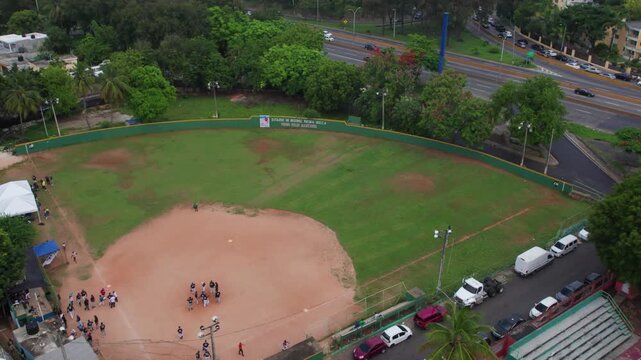 vista aerea estadio de beisbol santo domingo republica dominicana