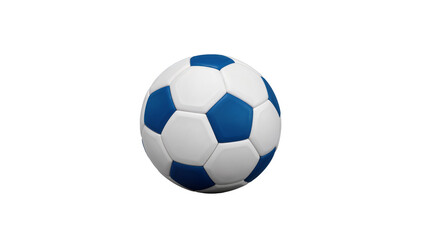 Fototapeta premium Isolated classic blue and white soccer ball for sports games and competition equipment