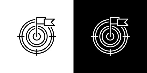 Goal Icon Sheet Black And White © Dilla_lab