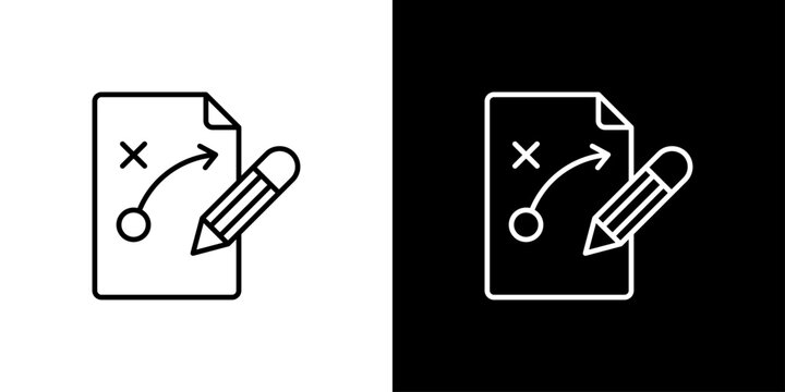 Plan Icon Sheet Black And White