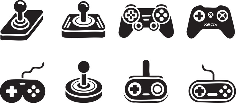 controller graphic pack gamepad joystick dpad buttons icon set