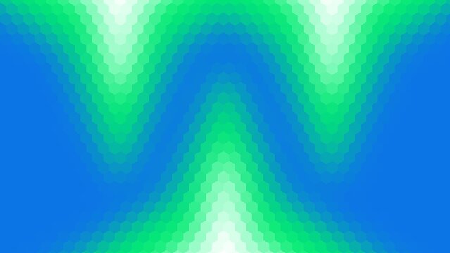 background design with light blue and light green gradient hexagon pattern surface. gradient with 2 inverted triangle shapes on the top side and 1 triangle on the bottom side of the background