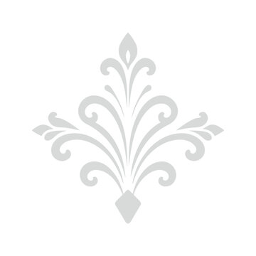 Elegant light gray floral flourish design on a white background adding a touch of sophistication