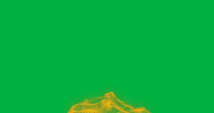 Animation of orange smoke trail on white background