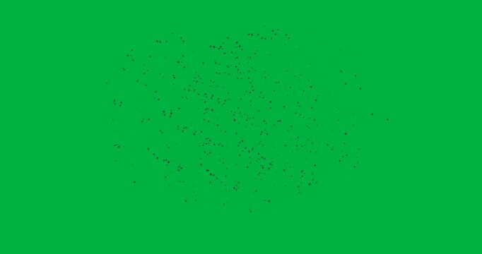 Animation of purple fireworks exploding on white background
