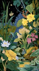 Naklejka na ściany i meble Star group colorful art mobile wallpaper