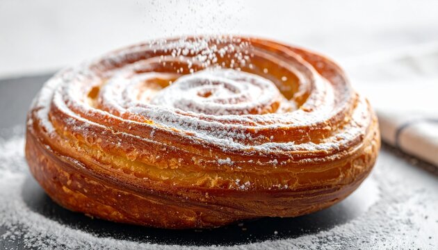 Spanish Ensaimada with Powdered Sugar