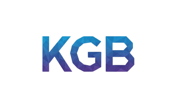 KGB Low Poly Letter Logo Vector Geometric Polygon Tech Style Design