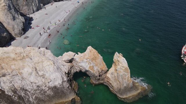 Lalaria Beach at the Greek island of Skiathos in the Aegean Sea.