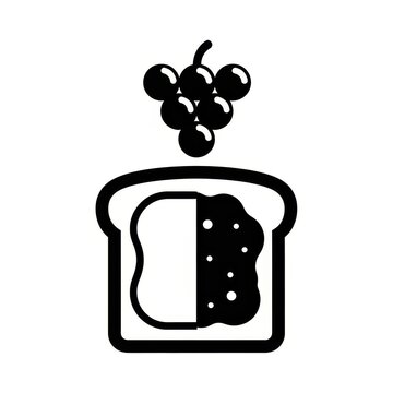 National Peanut Butter and Jelly Day toast icon vector