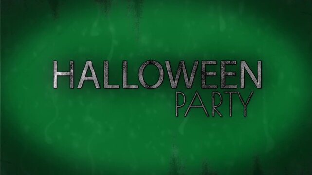 Animation of grey smudges and halloween text on grey background