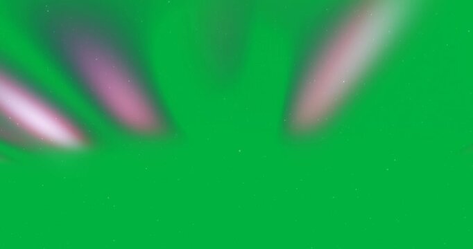 Animation of winter scenery with aurora borealis on black background