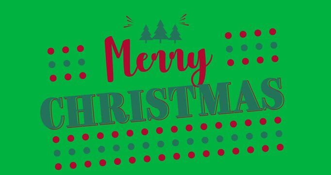 Animation of christmas greetings text with decorations on white background